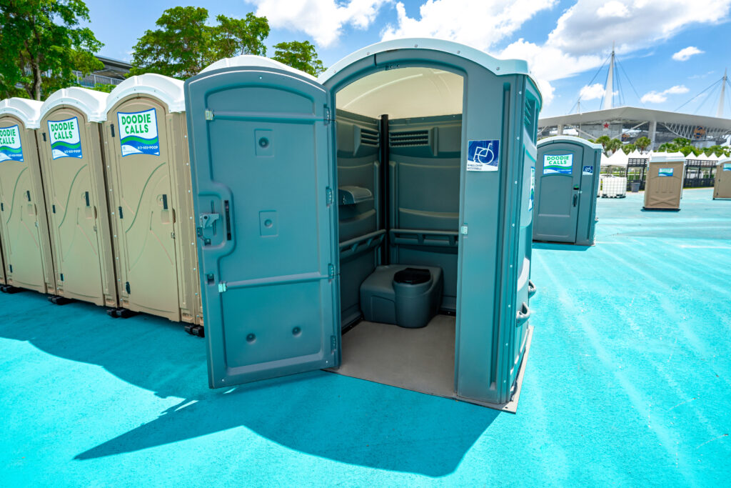 porta potty with baby changing station