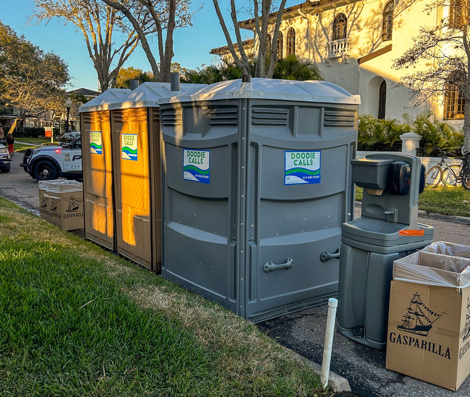 porta potty with baby changing station