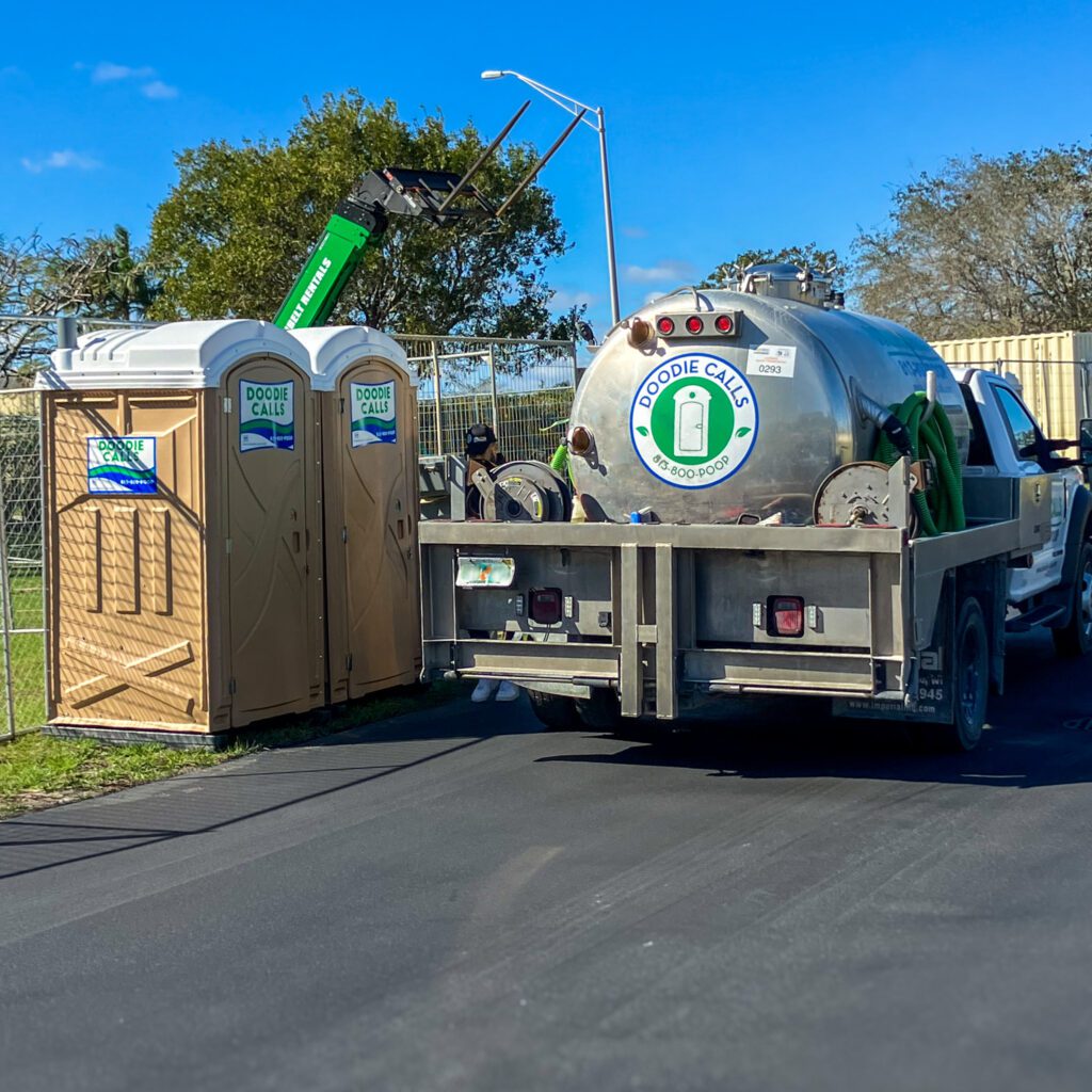 Twice a week porta potty cleaning