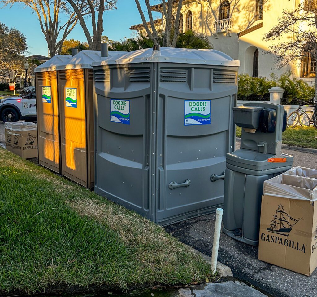 two times a week porta potty cleaning