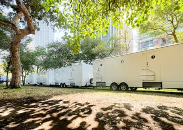 Bathroom trailer rental Miami