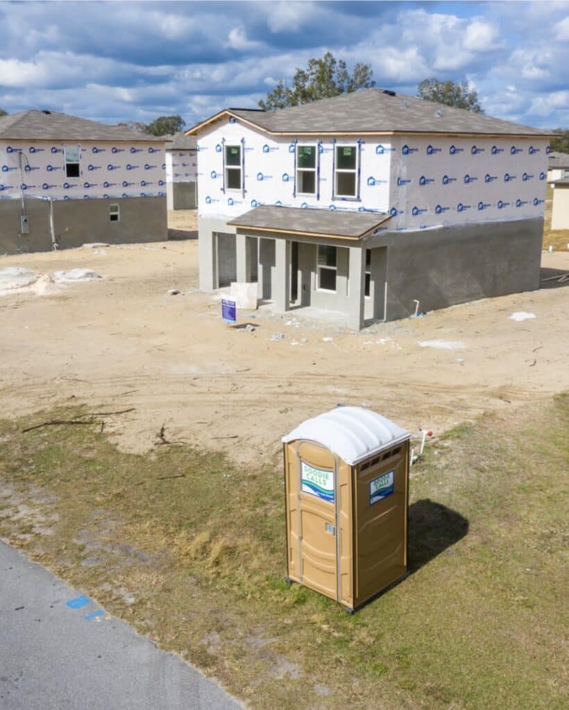 Construction site porta potty rentals in Ellis County