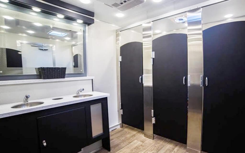 Inside of a Restroom Trailer