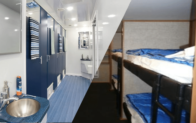 Bunkhouse & Shower Trailers for Disaster Relief and Long-Term Construction & Data Center Projects in Texas