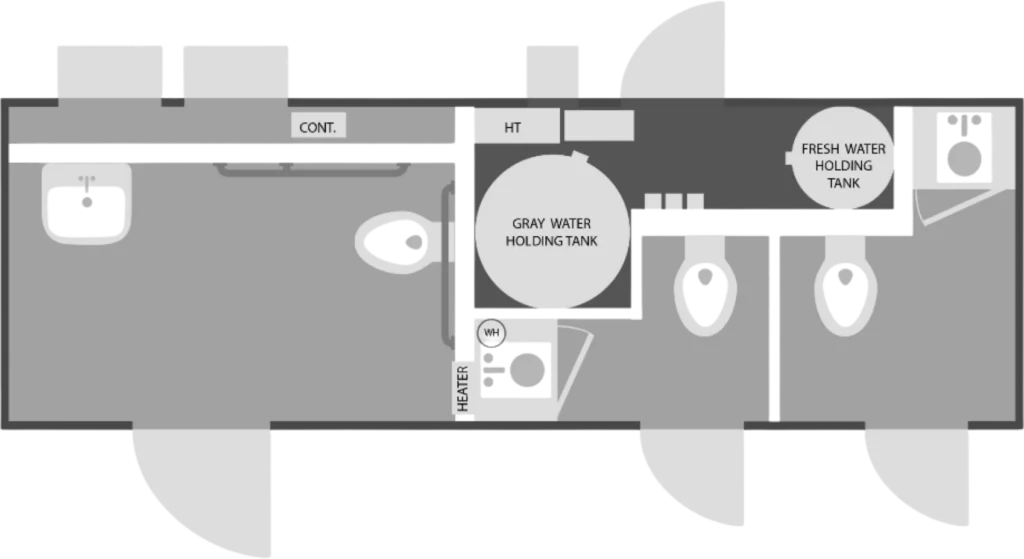 300-Gallon Waster Water Tank Dimensions with Height, Width, and Depth Measurements