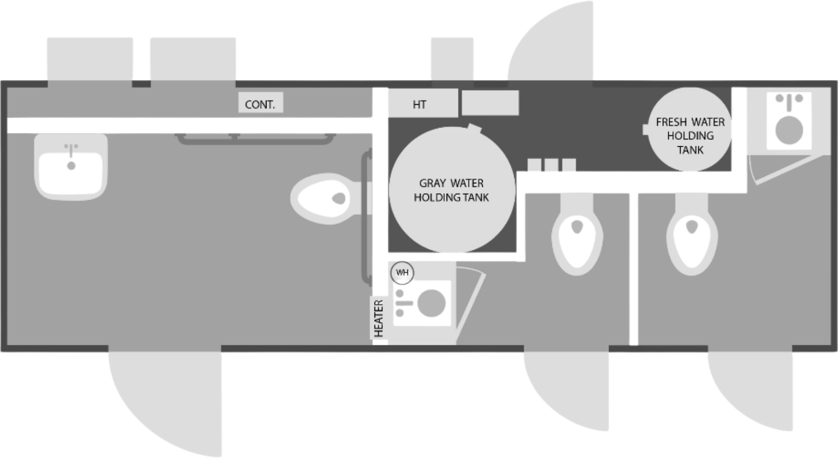 300-Gallon Waster Water Tank Dimensions with Height, Width, and Depth Measurements