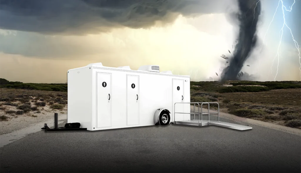 ADA Plus 2-Station Restroom Trailer for Disaster Relief Sites