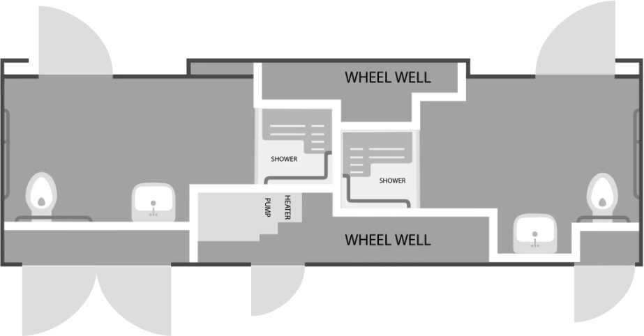 Product details for a wheelchair-accessible ADA Tandem Combo Trailer
