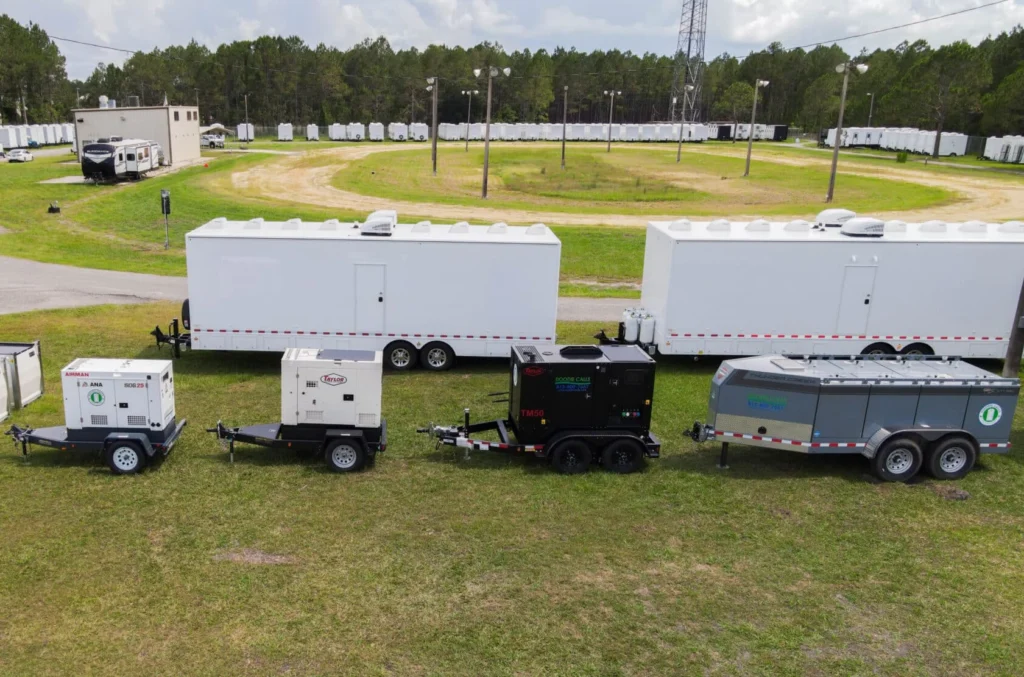 4 sizes of Mobile Power Generators for Disaster Relief & Job Sites