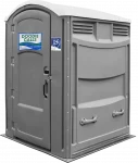 ada-liberty-doodie-calls Doodie Calls branded gray ADA porta potty rental unit